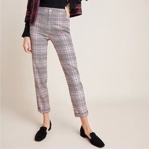 🔥Anthropologie Plaid Tapered Trousers